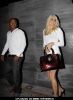 Karisa Shannon and a male companion are seen departing from the restaurant Nobu
