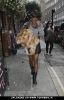 Kelly Rowland walking to a recording studio in central London