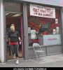 Kerry Katona leaves and tanning and beauty parlor to get false eyelashes put in Surry
