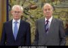 European Union Chairman Herman Van Rompuy Meets with King Juan Carlos in the Zarzuela Palace in Madrid 