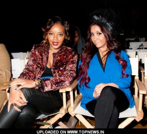 Angela Simmons and Nicole "Snooki" Polizzi at Mercedes-Benz Fashion Week Fall 2012 Angela Simmons and Nicole "Snooki" Polizzi at Mercedes-Benz Fashion Week Fall 2012
