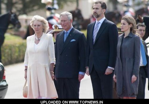 Prince Charles, Prince Felipe, Camilla Duchess of Cornwall and Princess Letizia Official Visit at the Spanish Royal Palace Prince Charles, Prince Felipe, Camilla Duchess of Cornwall and Princess Letizia Official Visit at the Spanish Royal Palace