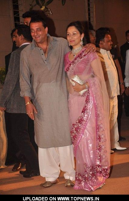 Sanjay Dutt and Manyata at Honey Bhagnani's wedding reception