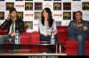 Bollywood actors Sanjay Dutt, Priyanka Chopra and Hrithik Roshan at PVR Gurgaon to promote their film "Agneepath"