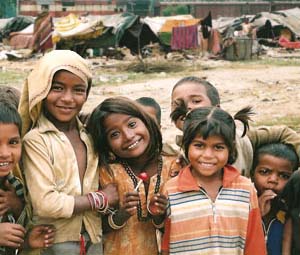 india slums children