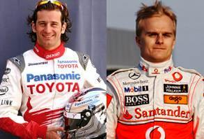 Jarno Trulli and Heikki Kovalainen