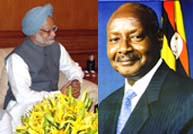 Ugandan President meets Manmohan Singh