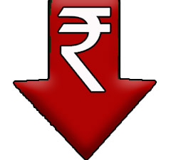rupee down