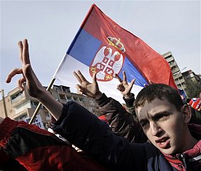 Serb nationalists again clash with police over Karadzic arrest