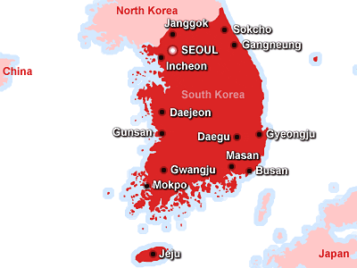 map of north korea and south korea. North Korea and UN command in