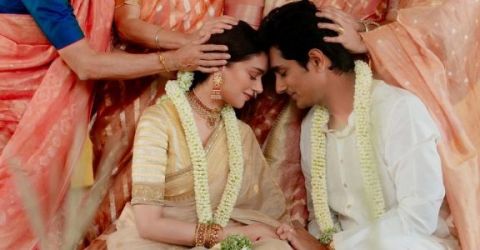 Aditi Rao Hydari and Siddharth Marry at 400-year-old temple in Wanaparthy