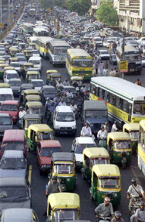 Delhi wakes up to heavy downpour and traffic jams