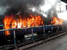 German train on fire, toxic fumes affect 90 