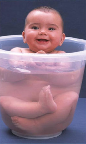 TummyTub bath designed to create womb-like environment for babies