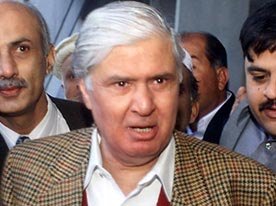 Former interior minister Aftab Ahmed Khan Sherpao