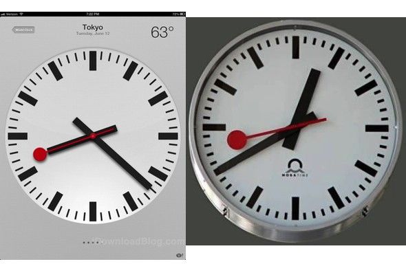 Swiss Railways accuses Apple of copying its design for clock display in iOS 6