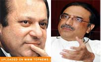 PPP Co-chairman Asif Ali Zardari and PML-N chief Nawaz Sharif