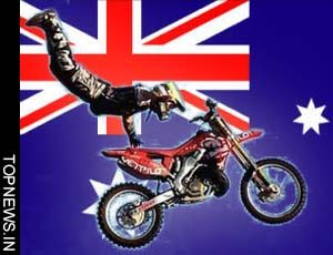 Australians embrace their madcap motorcyclist