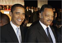 Jesse Jackson weeps - and praises Obama for final lap 