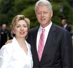 Hillary Clinton, former US President Bill Clinton