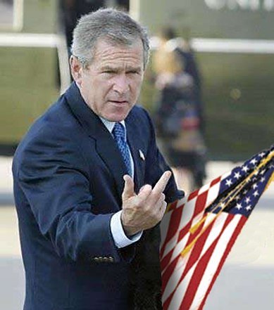 US President George W Bush 