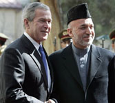President Bush and President Hamid Karzai