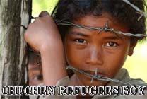 Chechen refugees boy