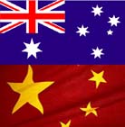 China & Australia flag