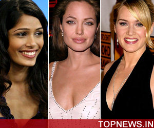 Freida Pinto’s Hollywood mentors—- Kate Winslet and Angelina Jolie