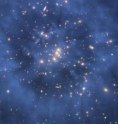 Galaxy cluster emitting X-rays might be a giant particle accelerator