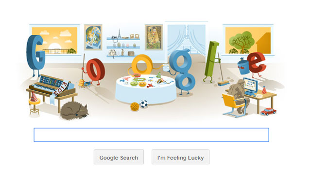 Google welcome 2013 with a doodle