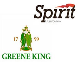 Greene King, Spirit Pub Company record rise in sales