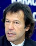 Former Pakistan cricket captain and politician Imran Khan
