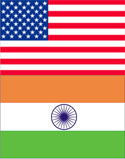 Indian, US Flags
