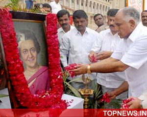 Nation pays homage to Indira Gandhi on her birth anniversary