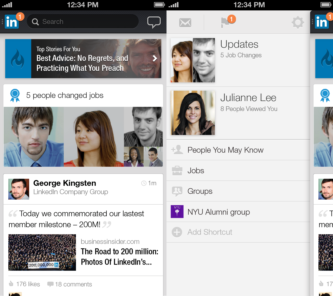LinkedIn Corp revamps mobile apps