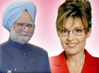 Manmohan Singh, Sarah Palin