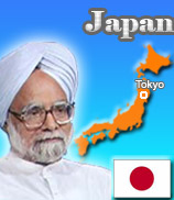 Manmohan Singh arrives in Japan