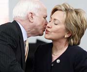John McCain, Hillary Clinton