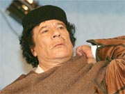 Libyan leader Moamer Gaddafi