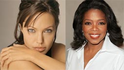 Winfrey and Jolie top list of Hollywood power women