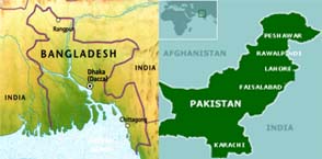 Pakistan & Bangladesh Map