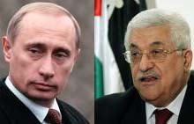Vladimir Putin and Palestinian leader Mahmoud Abbas