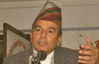 Nepal's Minister for Peace and Reconstruction, Ram Chandra Poudel