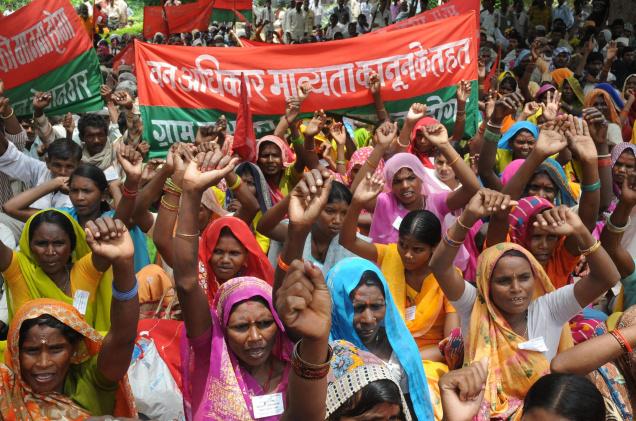 Tribals demand their rights as PM talks of their development