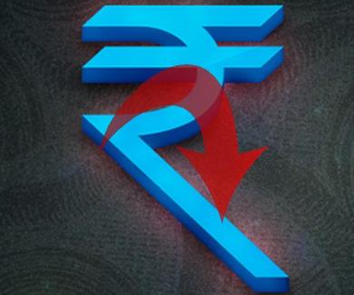 Rupee down