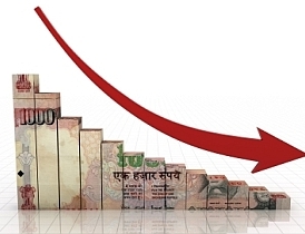 Rupee down