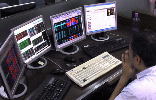 Sensex trades flat during pre-noon session