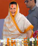 Sonia Gandhi in Rae Bareli