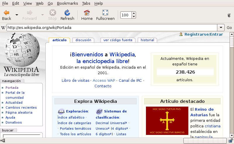 Spainish Wikipedia